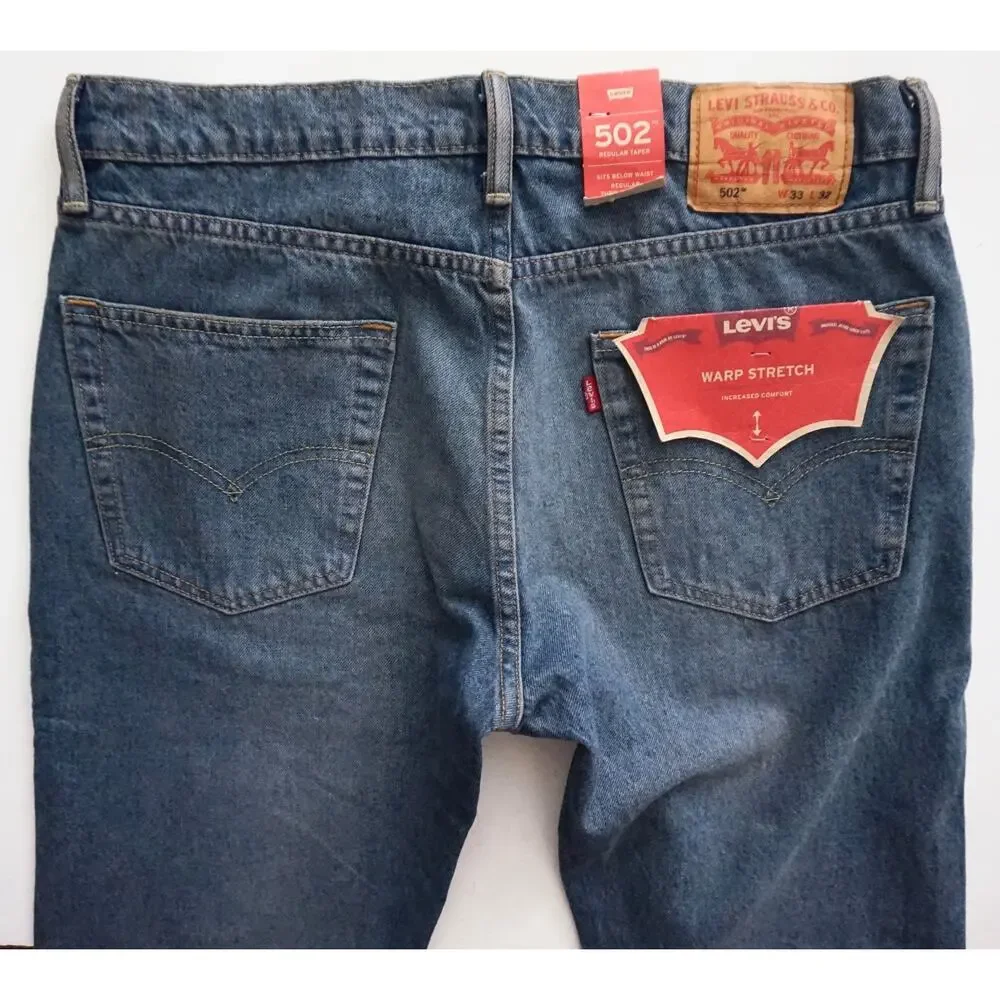 Levi's Levis Nwt 502 Regular Taper Warp Stretch Sapphire City Jeans 29 x 30